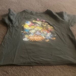 Nickelodeon Kids T-Shirt - Black with Colorful Characters